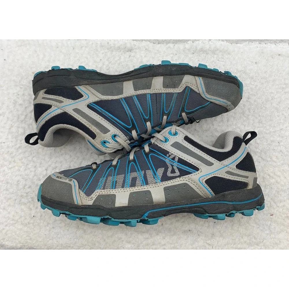 Inov-8 Cross Trainers Womens 8 Mens 6.5 Roclite 268 Trail Running Blue Gray‎